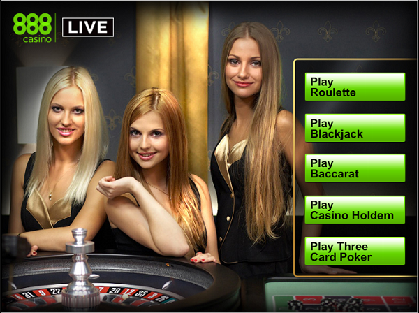 Live Dealer Lobby at the 888 Casino