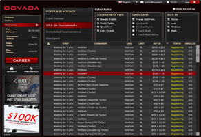 Bovada Poker Network Guide - Lobby Screenshot
