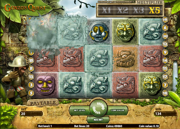 Screenshot of the Gonzo's Quest Slot