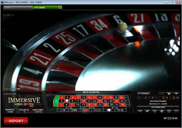 Immersive Live Dealer Online Roulette from 888