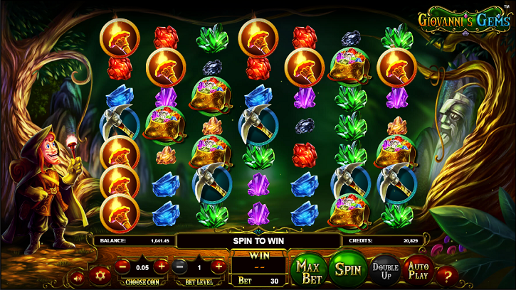 Giovannis gems slot review - reels view