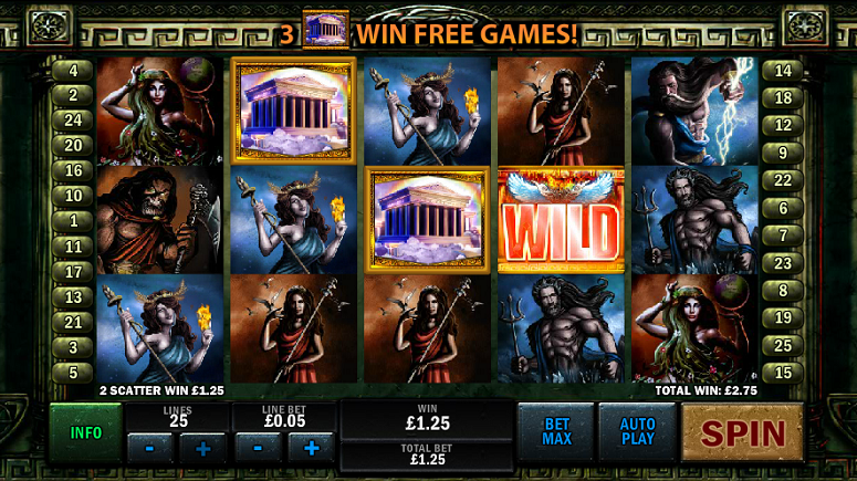 Reels View Battle of the Gods Slots