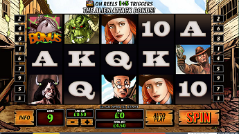 Cowboys and Aliens Slot Review PlayTech