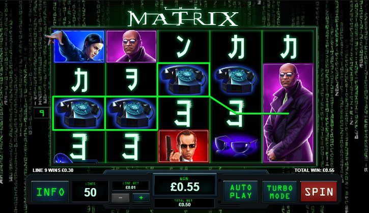 PlayTech Matrix Slot Reels