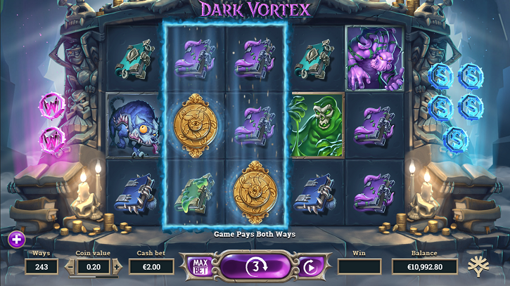 Reels View - Dark Vortex Slot