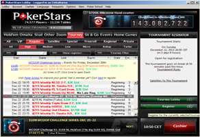 PokerStars Bonus Code Lobby View